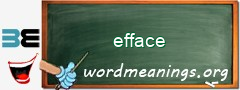 WordMeaning blackboard for efface